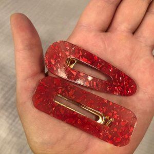 Trendy Acrylic Barrette Hair Clips